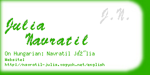 julia navratil business card